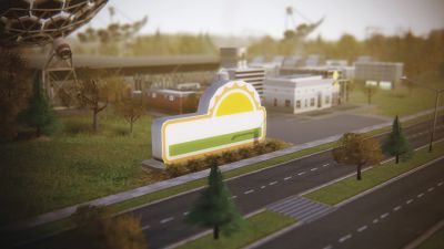 Solar Power Plant Sign