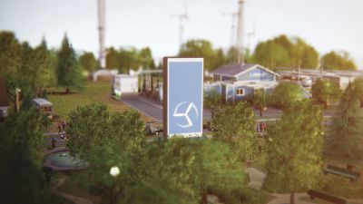 Wind Power Plant Sign
