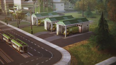 Recycling Collection Truck Garage