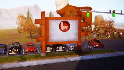 Llarry the Llarge Llama Sign