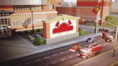 Large Fire Station Sign