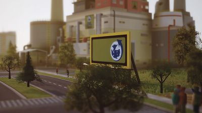 Oil Power Plant Sign