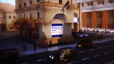 French Police Station Sign